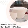 imageOggi Set of 3 Mixing Bowls with Pour Spout  Nested Plastic Bowls for Kitchen Durable Mixing Bowls with Lids Set BPAFree Plastic Bowls with Lids  05 1 2 Qt