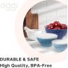 imageOggi Set of 3 Ribbed Mixing Bowls with Lids  Nested Plastic Bowls for Kitchen Durable Mixing Bowls Set BPAFree Plastic Bowls with Lids  16 26 37 Qt