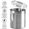 imageOggi Set of 4 Stainless Steel Kitchen Canisters  Airtight Clamp Lid Clear SeeThru Top  Ideal for Kitchen Storage Food Storage Pantry Storage  Includes 1 each 26oz 36oz 47oz 62oz4pc New