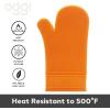 imageOggi Silicone Oven Mitt  Heat Resistant Gloves for Cooking Kitchen Mitts for Oven NonSlip Heat Resistant Oven Mitts Silicone EasytoClean Oven Glove with Textured Grip 12quotx6quot GreyOrange