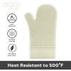 imageOggi Silicone Oven Mitt  Heat Resistant Gloves for Cooking Kitchen Mitts for Oven NonSlip Heat Resistant Oven Mitts Silicone EasytoClean Oven Glove with Textured Grip 12quotx6quot GreyCrme
