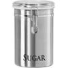 imageOggi Stainless Steel Coffee Canister 62 fl oz  Airtight Clamp Lid Clear SeeThru Top  Ideal for Coffee Bean Storage Ground Coffee Storage Kitchen Storage Pantry Storage Large Size 5quot x 75quotStainless Steel