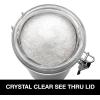 imageOggi Stainless Steel Coffee Canister 62 fl oz  Airtight Clamp Lid Clear SeeThru Top  Ideal for Coffee Bean Storage Ground Coffee Storage Kitchen Storage Pantry Storage Large Size 5quot x 75quotStainless Steel