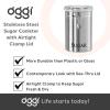 imageOggi Stainless Steel Coffee Canister 62 fl oz  Airtight Clamp Lid Clear SeeThru Top  Ideal for Coffee Bean Storage Ground Coffee Storage Kitchen Storage Pantry Storage Large Size 5quot x 75quotStainless Steel