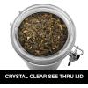 imageOggi Stainless Steel Coffee Canister 62 fl oz  Airtight Clamp Lid Clear SeeThru Top  Ideal for Coffee Bean Storage Ground Coffee Storage Kitchen Storage Pantry Storage Large Size 5quot x 75quotStainless Steel