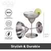 imageOggi Stainless Steel Margarita Glasses  12oz Set of 2  Unbreakable Margarita Glasses Ideal Outdoor Margarita Glasses for Boating RV Parties Stylish Cocktail Glasses ampamp Margarita Glass Gift SetStainless Steel