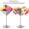 imageOggi Stainless Steel Martini Glasses  8oz Set of 2  Unbreakable Martini Glasses Ideal Outdoor Martini Glasses for Boating RV Parties Stylish Cocktail Glasses ampamp Martini Glass Gift SetStainless Steel