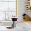 imageOggi Stovetop Espresso Maker Moka Pot  4 Cup 4oz Borosilicate Glass Italian Coffee Maker