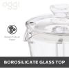 imageOggi Stovetop Espresso Maker Moka Pot  4 Cup 4oz Borosilicate Glass Italian Coffee Maker