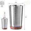 imageOggi Wine Cooler with Freezer InsertsStainless Steel  Acacia