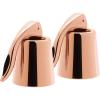 imageOGGI Bottle Stopper Set of 2  Stainless Steel Wine Topper Set  Stylish Wine Saver Stoppers with Airtight Wine Sealer Levers Stainless SteelCopper