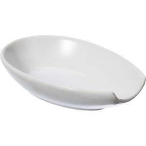 imageOGGI Spooner Ceramic Spoon Rest Spoon Rest for Stove Top Spoon Holder for Countertop Kitchen Decor for Counter Coffee Bar Accessories IvoryWhite