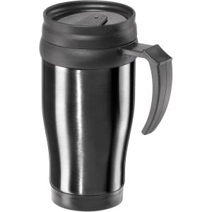 imageOggi Commuter Travel Mug 14oz  Insulated Coffee Mug Thermal Stainless Steel with Easy Grip Tumbler Handle  OliveBlack