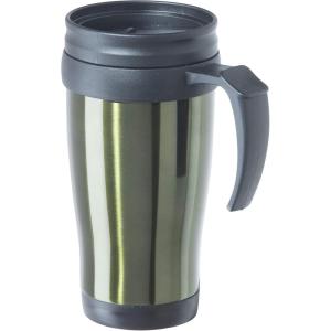imageOggi Commuter Travel Mug 14oz  Insulated Coffee Mug Thermal Stainless Steel with Easy Grip Tumbler Handle  OliveOlive