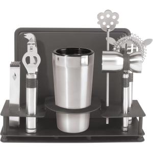 imageOggi Pro StainlessSteel 10Piece Cocktail Shaker and Bar Tool SetStainless Steel