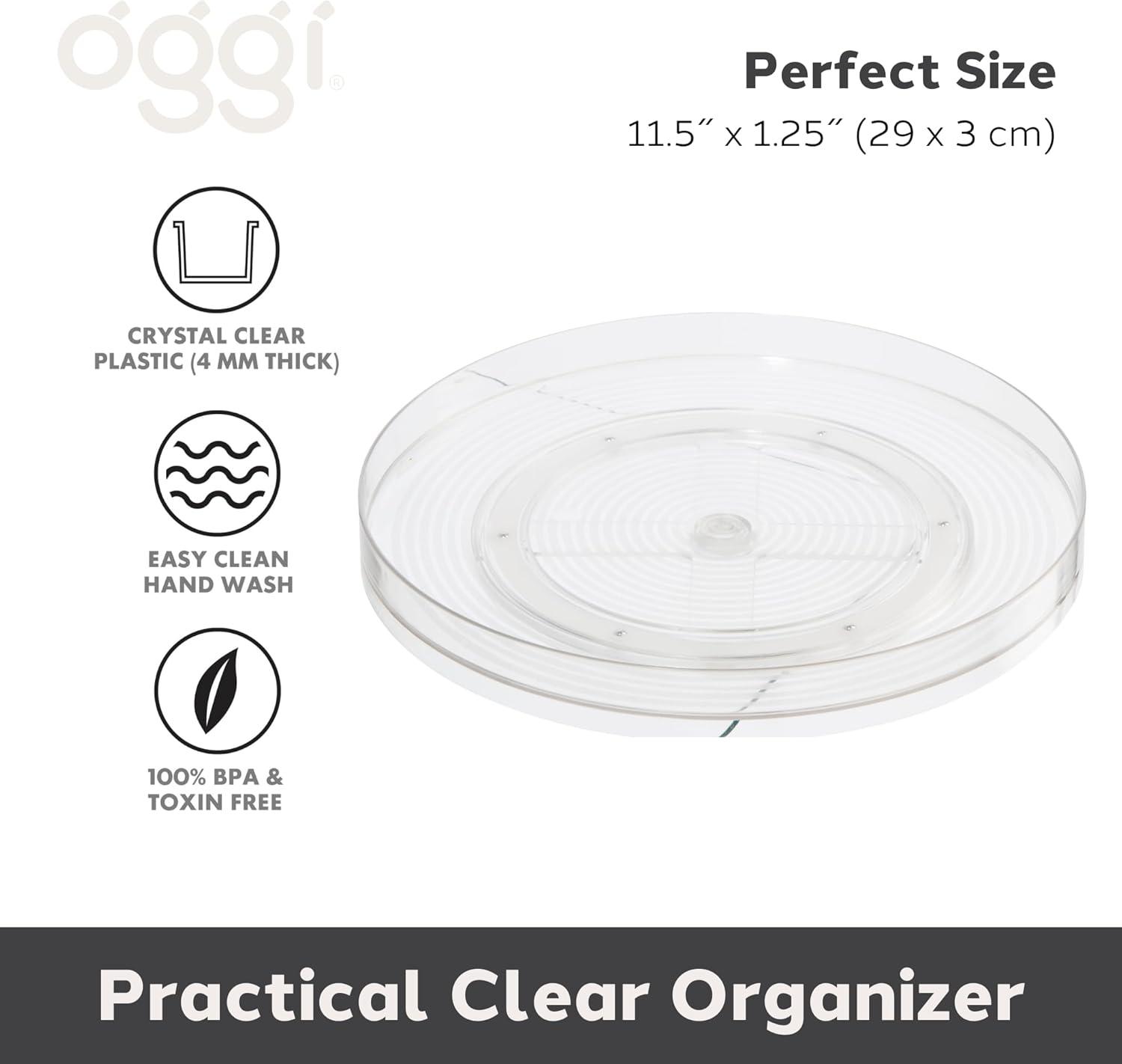imageOGGI Lazy Susan Organizer 11quot for Kitchen Pantry Cabinet Organizing and Storage Ideal as a Rotating Spice Rack and Pantry Can Organizer11 dia x 125 H