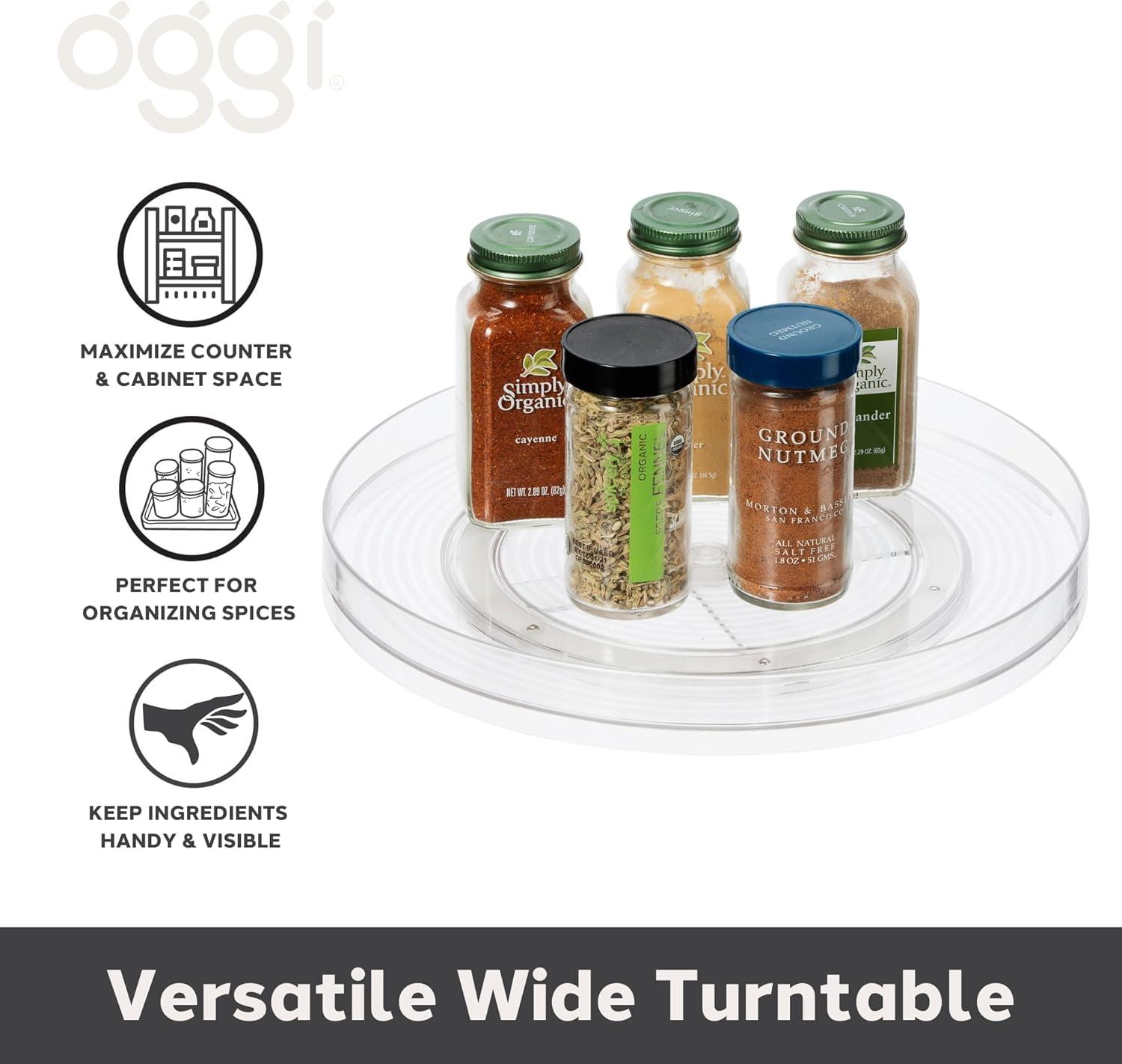 imageOGGI Lazy Susan Organizer 11quot for Kitchen Pantry Cabinet Organizing and Storage Ideal as a Rotating Spice Rack and Pantry Can Organizer11 dia x 125 H