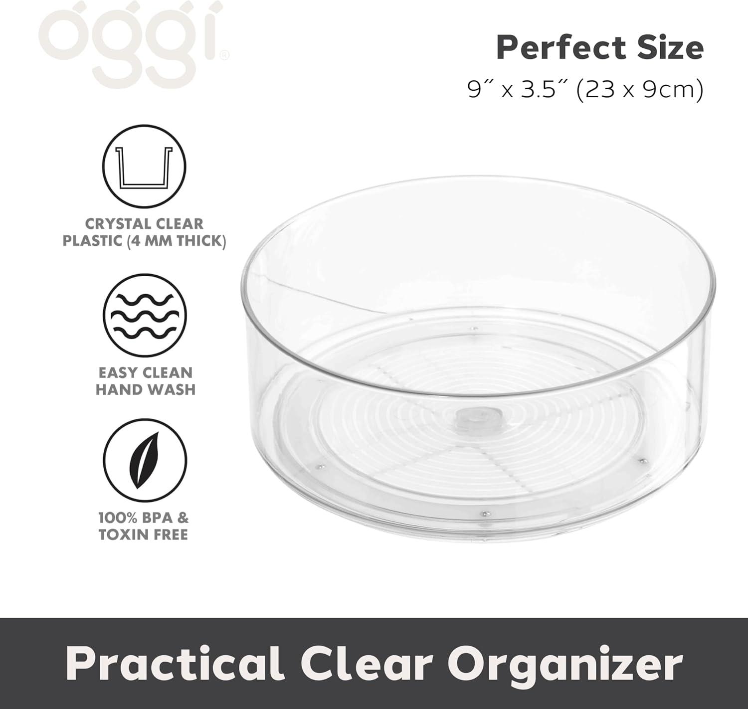 imageOGGI Lazy Susan Organizer 11quot for Kitchen Pantry Cabinet Organizing and Storage Ideal as a Rotating Spice Rack and Pantry Can Organizer9 dia x 35 H