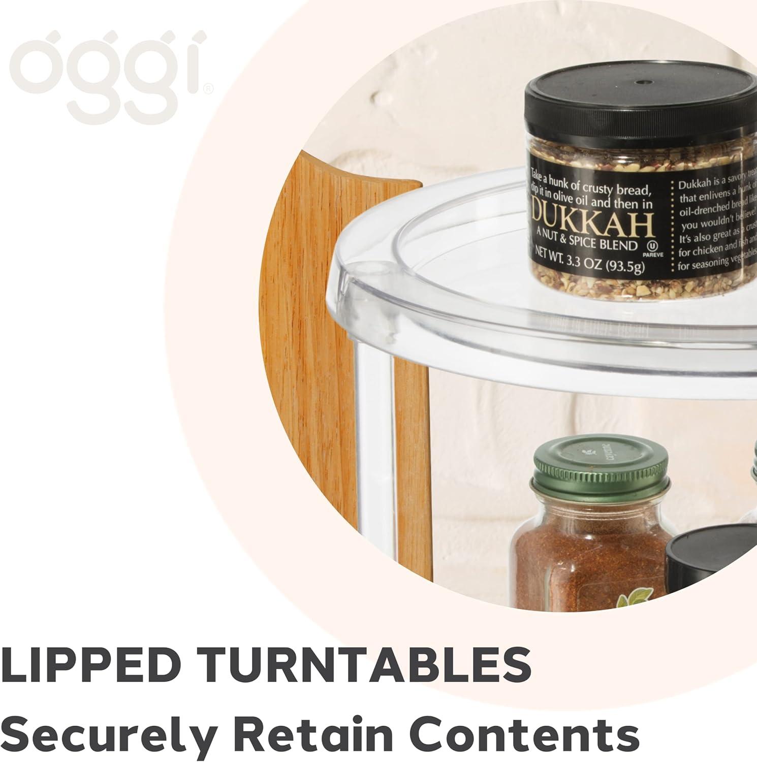 imageOGGI Lazy Susan Organizer 11quot for Kitchen Pantry Cabinet Organizing and Storage Ideal as a Rotating Spice Rack and Pantry Can Organizer975 dia x 8 H