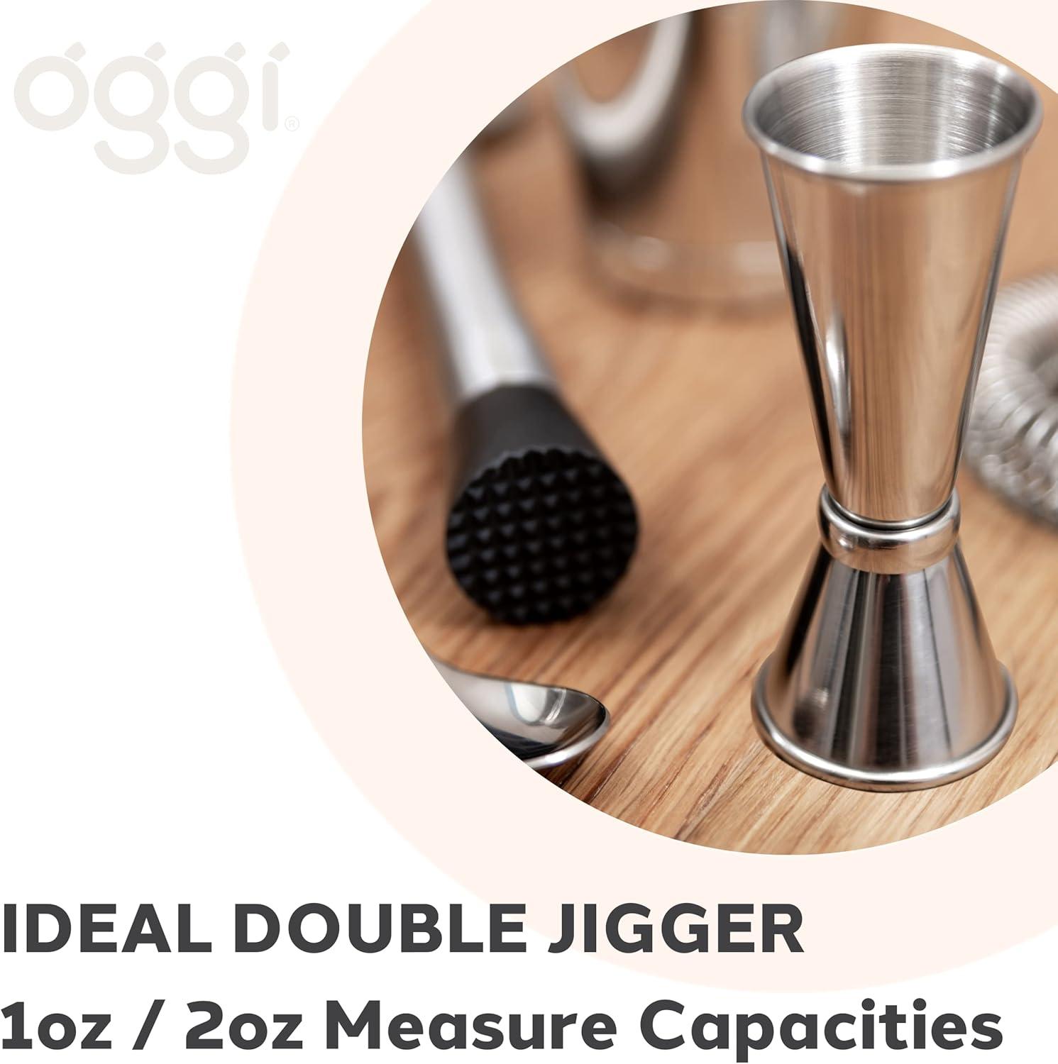 imageOGGI Measuring Shot Glass with Measuring Lines 3oz  90ml  Bartender Accessories Jigger for Bartending Shot Glass Measuring Cup with Ounces ampamp MillilitersJapanese Double Jigger Pack of 2