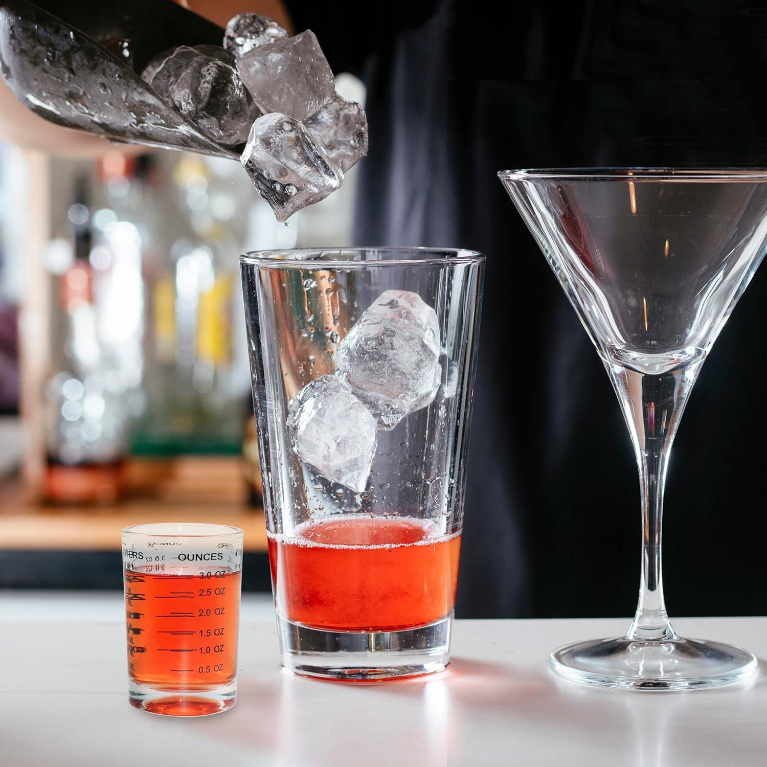 imageOGGI Measuring Shot Glass with Measuring Lines 3oz  90ml  Bartender Accessories Jigger for Bartending Shot Glass Measuring Cup with Ounces ampamp MillilitersMeasured Glass Jigger