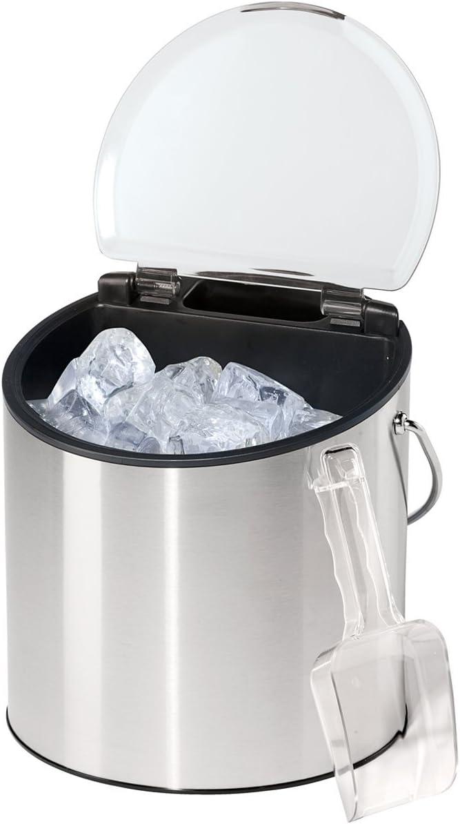 imageOGGI Wine ampamp Ice Bucket Ice Bucket with Lid ampamp Ice Scoop Wine Chiller Bucket Tabletop Wine Chiller Holds 2 Bottles Bar Set is Great Addition to Bar Cart or Home Bar Accessories 4Quart