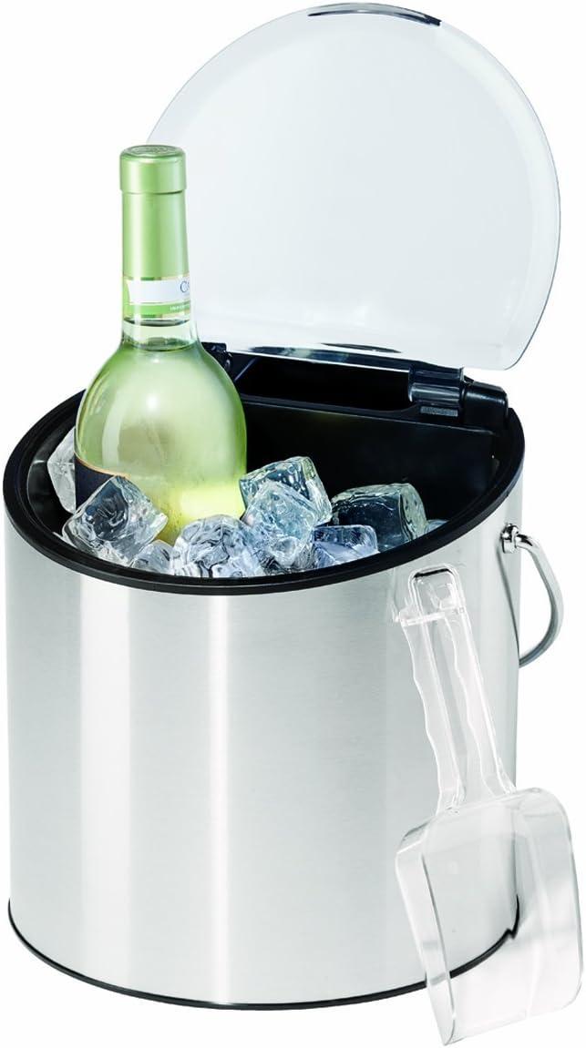 imageOGGI Wine ampamp Ice Bucket Ice Bucket with Lid ampamp Ice Scoop Wine Chiller Bucket Tabletop Wine Chiller Holds 2 Bottles Bar Set is Great Addition to Bar Cart or Home Bar Accessories 4Quart