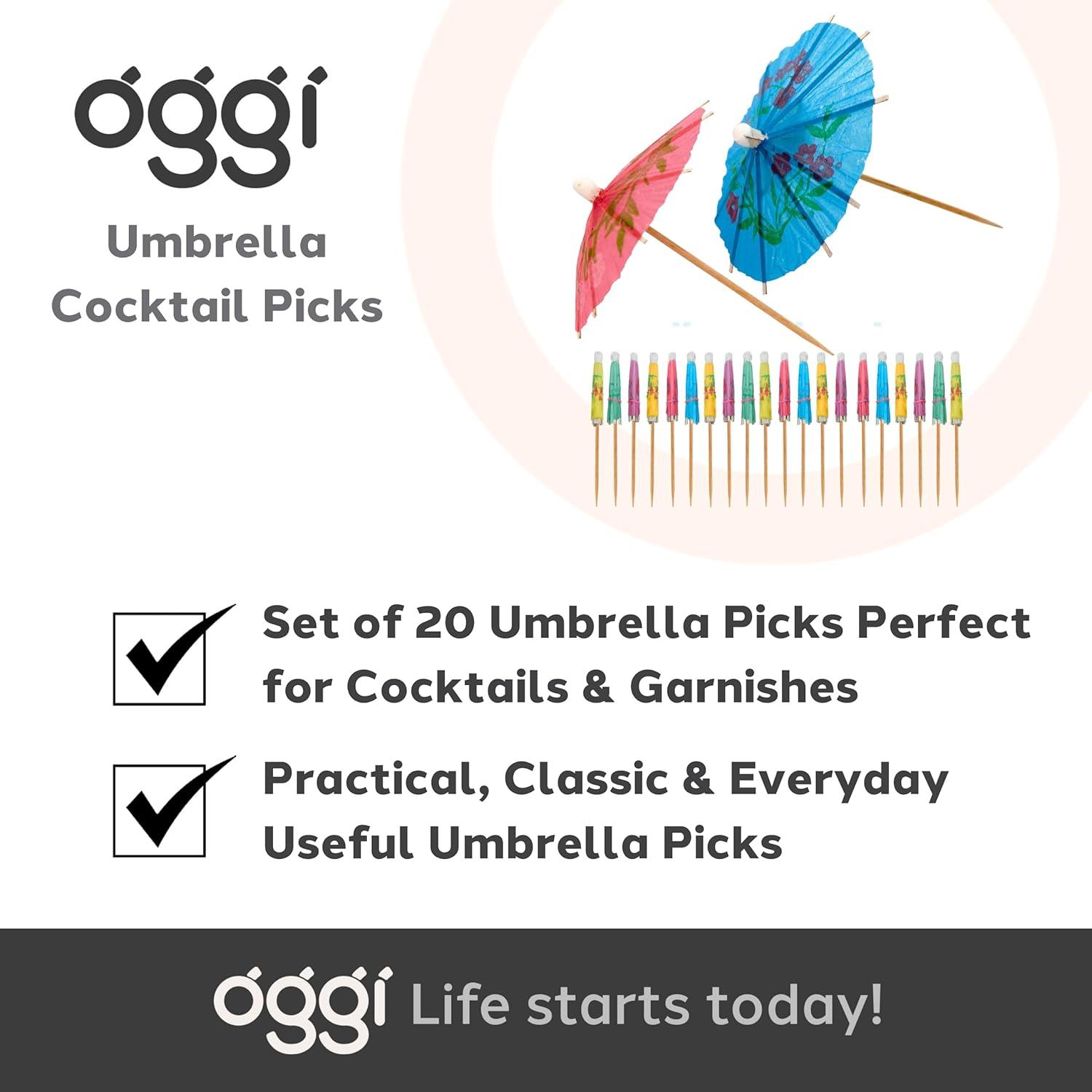 imageOGGI Wooden Cocktail Picks Sticks 20 pcs  Wooden Martini Picks with Colored Balls Reusable Metal Cocktail Skewers Martini Sticks for Olives Appetizers 425quot  11cmCocktail Sticks