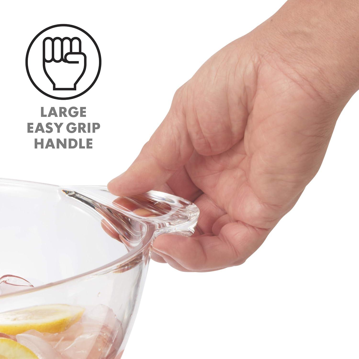 imageOggi Acrylic Oval Party Tub  Clear Beverage Cooler wHandles Wine Cooler Beer Chiller Ideal Party Tubs for Drinks Use Ice Tub for Indoor or Outdoor Bars 185quot x 11quotSquare Party Tub
