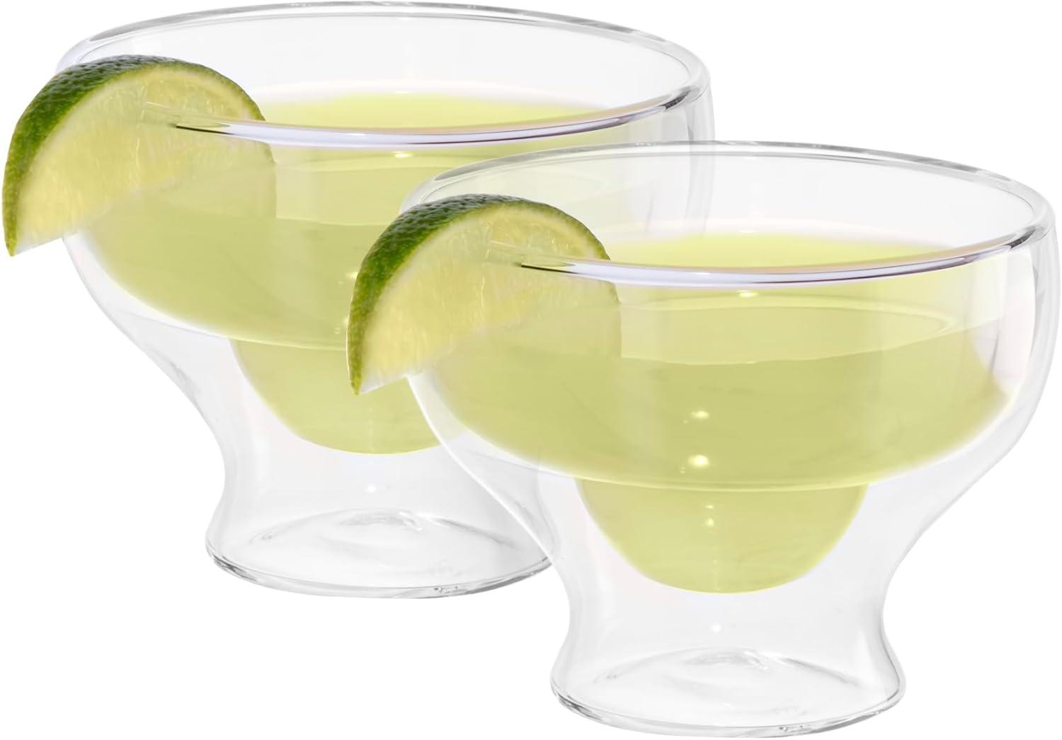 imageOggi Beer Double Wall Insulated Glass Mug Ideal for IPA ale lager stout pilsner Beer Stays Cool Longer Even Outdoors Visually Stunning 14oz  400ml Set of 2Clear