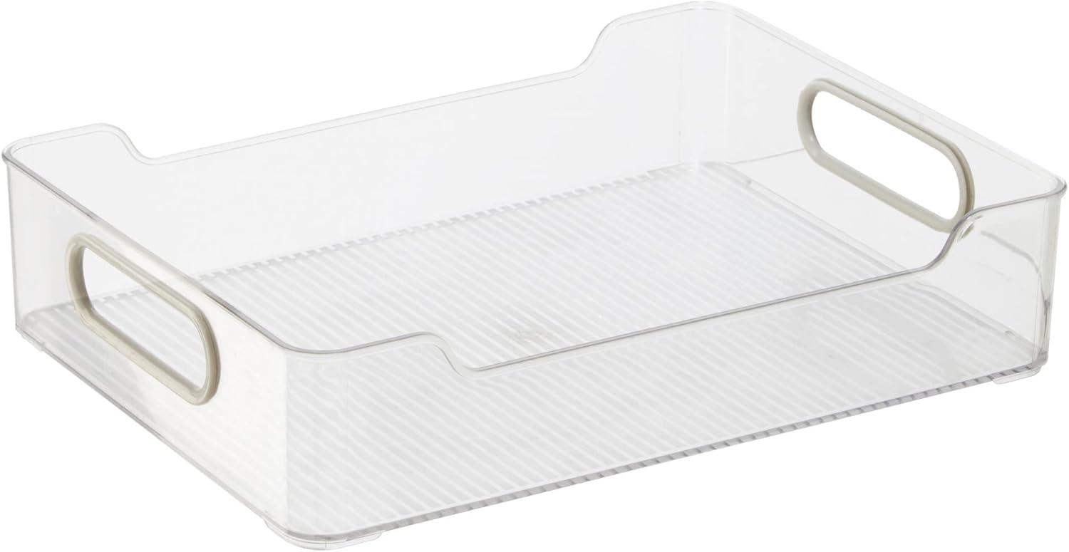 imageOggi CabinetDrawer Storage Bin  14quot x 5quot Set of 6 ClearGray Ideal for Kitchen Organization Pantry Storage Fridge Organizing12 x 875 set of 6
