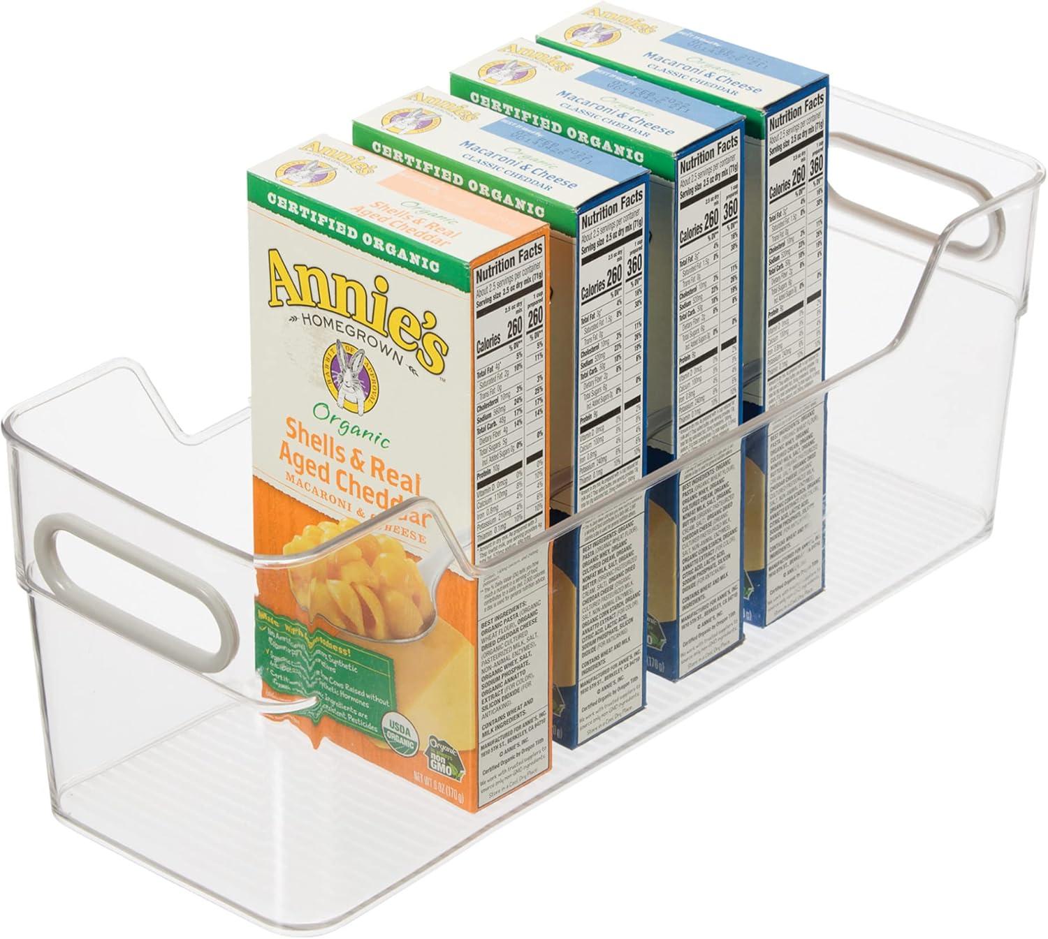 imageOggi CabinetDrawer Storage Bin  14quot x 5quot Set of 6 ClearGray Ideal for Kitchen Organization Pantry Storage Fridge Organizing14 x 5  Tall set of 6