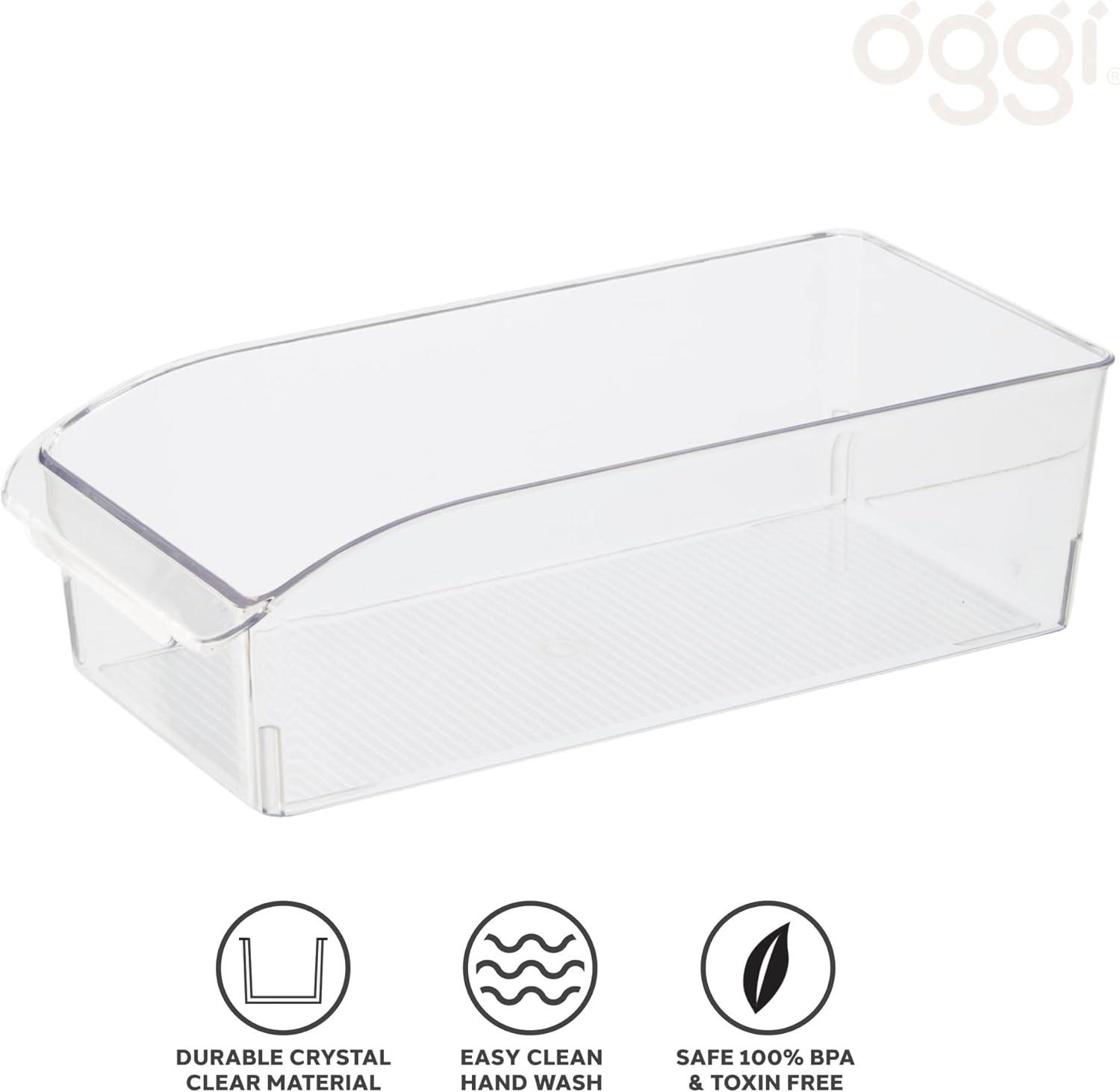 imageOggi Fridge  Pantry Bin w Fingergrip Handle 1425quot x 775quot x 45quot6Inch Bin