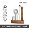 imageOGGI 6Piece Slim Bartender Kit  Ideal Bar Cart Accessories Great Decor and Accessories for the Home Bar Bartending Kit  Acacia Base ampamp Muddler Stainless Stirrer Opener Jigger Cocktail Strainer