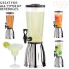imageOGGI Beverage Dispenser  3quart  6Pints Perfect for Parties Use as Alcohol Water Lemonade Dispenser ampamp MoreStainless Steel