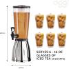 imageOGGI Beverage Dispenser  3quart  6Pints Perfect for Parties Use as Alcohol Water Lemonade Dispenser ampamp MoreStainless Steel