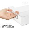 imageOGGI CabinetDrawer Storage Bin  14quot x 10quot ClearGray Ideal for Kitchen Organization Pantry Storage Fridge Organizing  Set of 6