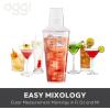 imageOGGI Clear Cocktail Shaker  24 oz  700 ml Clear Durable Plastic Construction Built in Strainer  Ideal Home Bar Drink Mixer Bartender Kit Essential Bar Accessories AquaClear