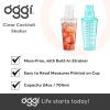 imageOGGI Clear Cocktail Shaker  24 oz  700 ml Clear Durable Plastic Construction Built in Strainer  Ideal Home Bar Drink Mixer Bartender Kit Essential Bar Accessories AquaAqua