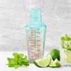 imageOGGI Clear Cocktail Shaker  24 oz  700 ml Clear Durable Plastic Construction Built in Strainer  Ideal Home Bar Drink Mixer Bartender Kit Essential Bar Accessories AquaAqua
