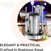 imageOGGI Compact Stainless Steel 8Piece Bar Tool Set Bartender Kit w Stand Stainless Steel Cocktail Set Ideal Bar Accessories Barware Set is Perfect for Bar Cart or Home Bar
