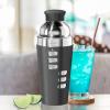 imageOGGI Dial A Drink Cocktail Shaker23oz Stainless Steel Shaker with Built In Strainer Ideal Cocktail Mixer for Martini Margarita ampamp MoreBlack  23oz