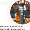 imageOGGI Dial A Drink Cocktail Shaker23oz Stainless Steel Shaker with Built In Strainer Ideal Cocktail Mixer for Martini Margarita ampamp MoreBlack  23oz