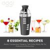 imageOGGI Dial A Drink Cocktail Shaker23oz Stainless Steel Shaker with Built In Strainer Ideal Cocktail Mixer for Martini Margarita ampamp MoreBlack  23oz