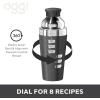 imageOGGI Dial A Drink Cocktail Shaker23oz Stainless Steel Shaker with Built In Strainer Ideal Cocktail Mixer for Martini Margarita ampamp MoreBlack  23oz