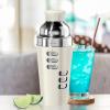 imageOGGI Dial A Drink Cocktail Shaker23oz Stainless Steel Shaker with Built In Strainer Ideal Cocktail Mixer for Martini Margarita ampamp MoreCharcoal  23oz