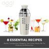 imageOGGI Dial A Drink Cocktail Shaker23oz Stainless Steel Shaker with Built In Strainer Ideal Cocktail Mixer for Martini Margarita ampamp MoreCharcoal  23oz