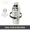 imageOGGI Dial A Drink Cocktail Shaker23oz Stainless Steel Shaker with Built In Strainer Ideal Cocktail Mixer for Martini Margarita ampamp MoreCharcoal  23oz