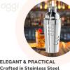 imageOGGI Dial A Drink Cocktail Shaker23oz Stainless Steel Shaker with Built In Strainer Ideal Cocktail Mixer for Martini Margarita ampamp MoreStainless  23oz