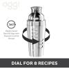imageOGGI Dial A Drink Cocktail Shaker23oz Stainless Steel Shaker with Built In Strainer Ideal Cocktail Mixer for Martini Margarita ampamp MoreStainless  23oz